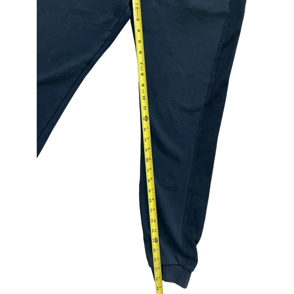 Scotch & Soda Amsterdam Men Navy Blue French Terry Jogger Sweatpants Side Stripe